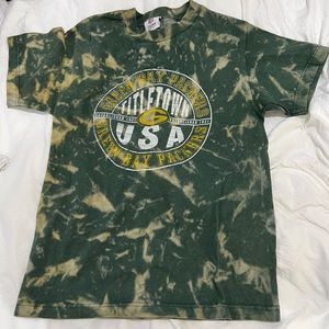 Vintage Green Bay Packers Bleach Dyed T-Shirt